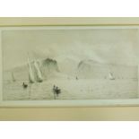 Rowland Langmaid RA (British, 1897-1956). Goat Fell, Aaron, fine point etching, signed in pencil,