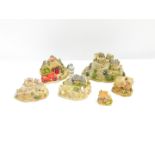 Six Lilliput Lane sculptures, boxed, comprising Fireman's Watch, L263, Edinburgh Castle, L2537 &