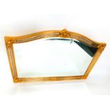 A C P Productions Premier Collection gilt wood overmantel mirror, with moulded leaf decoration,