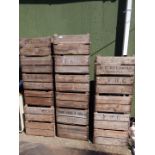 Seventeen apple crates, named for R G Morton of Upwell., Frank Idiens & Sons Ltd of Evesham., W F