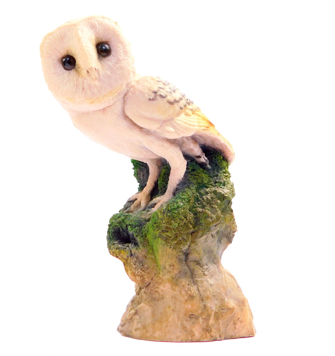 A Country Artists sculpture modelled as a Kestrel, CA06489., Worcester figure group of an owl and - Image 3 of 5