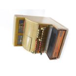 A late 20thC National Cash Register till, model 126 (1), serial no D-4555371, 43.5cm H, 33cm W, 38cm