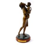 A Franklin Mint bronze sculpture Strands of Love, modelled as a mother standing holding her child
