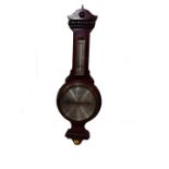 A 20thC mahogany cased wheel barometer by Mansell of Lincoln, with thermometer, 65cm H.