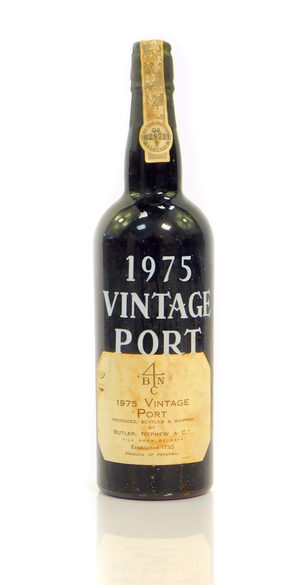 A bottle of Butler Nephew & Company vintage port 1975.