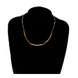 A 9ct gold triple curb link necklace, on a cable link neck chain, with bolt ring clasp, 6.4g.