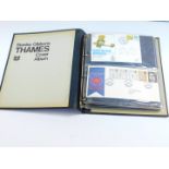 Stanley Gibbons Thames Cover Album, containing first day covers and mint stamps, 1968-1973,