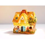 Derek Fowler Studio pottery model of the Swan Inn, 16cm wide.