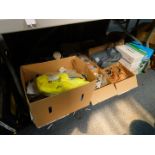 A Hilka 360 degree lifting saddle, Shell Motor Spirit petrol can, hi-viz waistcoat, nails, multi