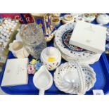 A Royal Crown Derby porcelain dressing table dish, decorated in the Posy pattern, Derby Posies