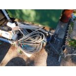 A TV aerial, hose, cast black flue, etc. (quantity)