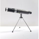 A Japanese Zoom telescope, 8-25 power, D=30mm, together with a telescope tripod, 32cm W. (2)