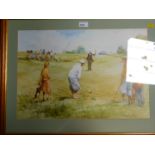 A golfing print 'The Long Chip' After Douglas E West.