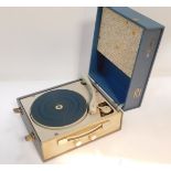 A Golden Signet blue and grey cased Transistogram record player.