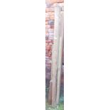 Timber posts, the largest 100mm x 100mm x 1.7m. (6)