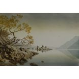 •Simon Bull (b.1958). Ullswater - Autumn Morning, Autumn Mist Loghagg Tam, two artist signed