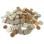 Various World used coins, to include USA quarter dollar, other American coins one cent, various