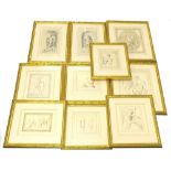 After Cipriani. Neo Classical figures, engravings, various sizes. (10)