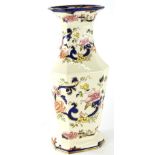 A Masons Ironstone Mandalay pattern vase, of shouldered form, printed marks beneath, 43cm high.