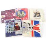 Various United Kingdom brilliant uncircualted coin collection sets, 1994, 1992, 1993, 1989, 2003 (