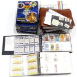Various cigarette, trade and other cards, to include a Walkers Tazo album, with some contents,