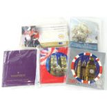 Various United Kingdom brilliant uncirculated coin collection sets, 2005, 2003, Golden Jubilee