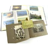 Various postcards, black and white photographs etc., to include Saint Paul, Laga, Orkney, cutting
