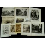Brannan Archive. Etchings and prints - various hands, including W.W. Ward, contents of Album -