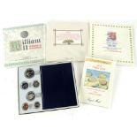 Various coin sets, a William II Guernsey £2 commemorative coin, Hong Kong 1988 brilliant