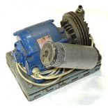 A William Allday and Co Alcosa blower/ vacuum pump, number A4634DHSPO 1420 rpm, on metal stand