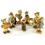 Various Goebel Hummel figures, to include Friends, 13cm high, Begging His Share, Accordion Boy,