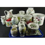 Various Portmeirion Botanic Garden pottery items, to include jardiniere, 17cm high, various