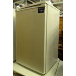A Beko freezer, UV483APW, 83cm high, 48cm wide, 48cm deep.