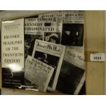 A Millennium Edition Historic Headline of the 20thC, a set of five facsimile newspapers in outer