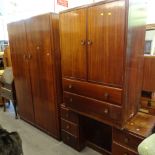 Various mid 20thC mahogany bedroom furniture, a compactum cabinet, 120cm high, 88cm wide, 44cm deep,