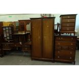 Various Stag bedroom furniture etc., CD rack, dressing table, nest of three tables, double door