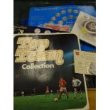 Various coin sets, Diana Memorial coin, Top Team collection football coins, 1970 World Cup coin