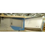 Two boxed Blyss 2000 watt convector heaters, 35cm high.