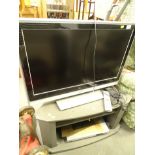 A JVC 31" colour television, model number LT-32DA8BJ, 220-240 volts, with remote control wire and