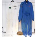A set of Formula white overalls, by Dickies, size 120, with felt badges for Goodwood Motor
