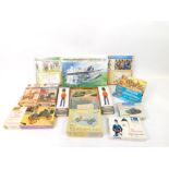 Airfix and other model kits, including a Type 2 float plane fighter, blister pack Westland Scout, US