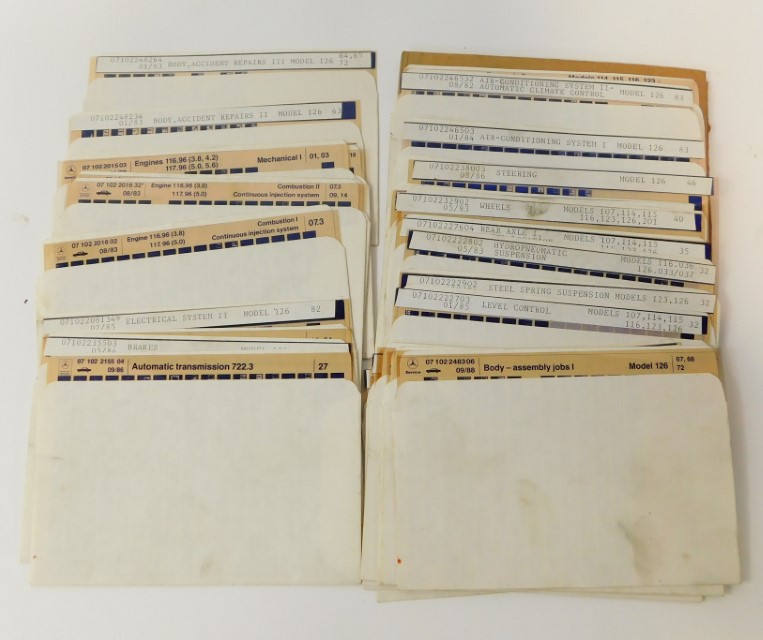 A set of detailed engineering plans for the Mercedes 500SEL, 1983 and Mercedes 280SE 1982, held on - Image 2 of 5