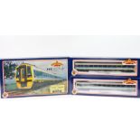 A Bachmann OO-gauge two coach DMU , Class 158 Scotrail, DCC fitted, 31-501, boxed.