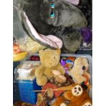 Soft toys, teddy bears, I Love Bears, TY type, Children in Need Pudsey, 14cm high, various other