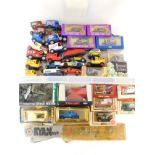 Models of Yesteryear Lledo and other diecast vintage trucks, motor cars and sports cars, some boxed.