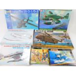Airfix Revell and other model kits, including a Sikorsky Ch-54A sky crane 1:72 scale, Tamiya,