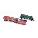 A Hornby OO gauge locomotive and tender 'King George VI', LMS red livery with gold trim, 4-6-2,
