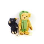 A Steif Club blonde plush jointed teddy bear, with brown velvet style pads and glass eyes, with