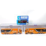 Die cast 1:50 scale lorries, comprising DAF advertising, Corgi Heartbeat CC07301 andd a Morris