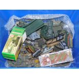 Die cast vehicles, plastic metal tanks etc., Merhall anti tank missile launcher, boxed (AF), further